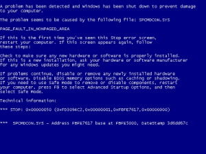 pantallazo azul en Windows XP